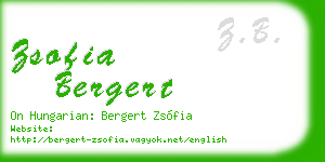 zsofia bergert business card